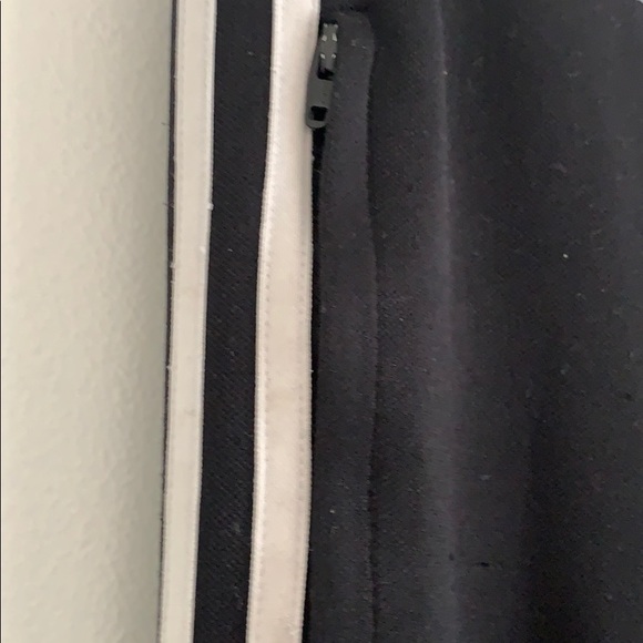 ADIDAS BLACK AND WHITE TRACKPANTS - Picture 5 of 6